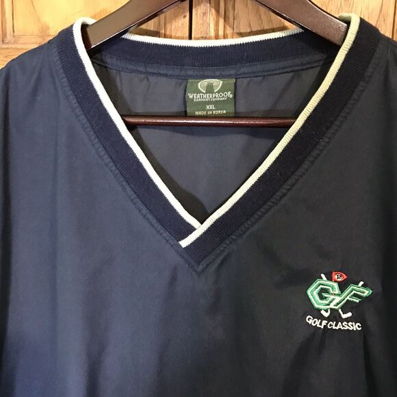 Weatherproof Garment Co. Men's XXL Navy Gray Pullover Golf Vest GF Golf Classic - Picture 4 of 9